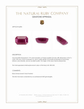 1.99 Ct. Purplish Red Ruby from Burma (Myanmar) Appraisal