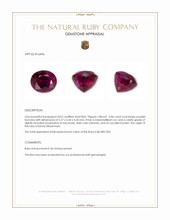 0.86 Ct. Purplish Red Ruby from Burma (Myanmar) Appraisal