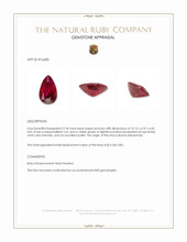 2.18 Ct. Pinkish Red Ruby from Burma (Myanmar) Appraisal