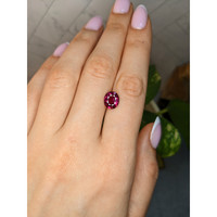 3.04 Ct. Purplish Red Ruby from Mozambique Life Style