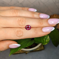 3.04 Ct. Purplish Red Ruby from Mozambique Life Style