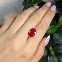 7.06 Ct. Pinkish Red Ruby from Mozambique Life Style