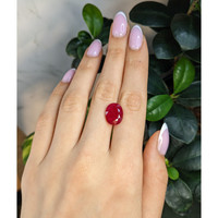 7.06 Ct. Pinkish Red Ruby from Mozambique Life Style