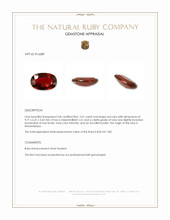 2.01 Ct. Ruby from Mozambique Appraisal