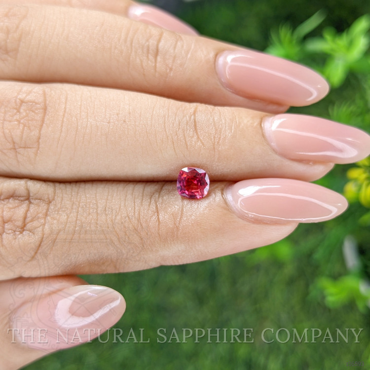 0.59 Ct. Orangish Red Ruby from Tanzania