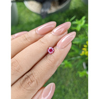 0.64 Ct. Pinkish Red Ruby from Tanzania Life Style