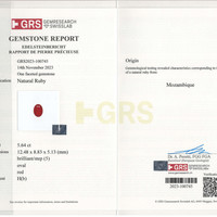 5.64 Ct. Ruby from Mozambique Scan Report