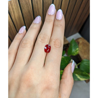 3.47 Ct. Purplish Red Ruby from Mozambique Life Style