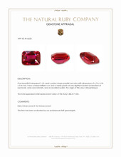 1.55 Ct. Purplish Red Ruby from Mozambique Appraisal