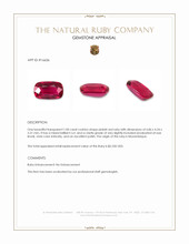 1.00 Ct. Pinkish Red Ruby from Mozambique Appraisal
