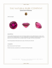 0.53 Ct. Pinkish Red Ruby from Mozambique Appraisal
