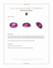 4.64 Ct. Purplish Red Star Ruby from Mozambique Appraisal