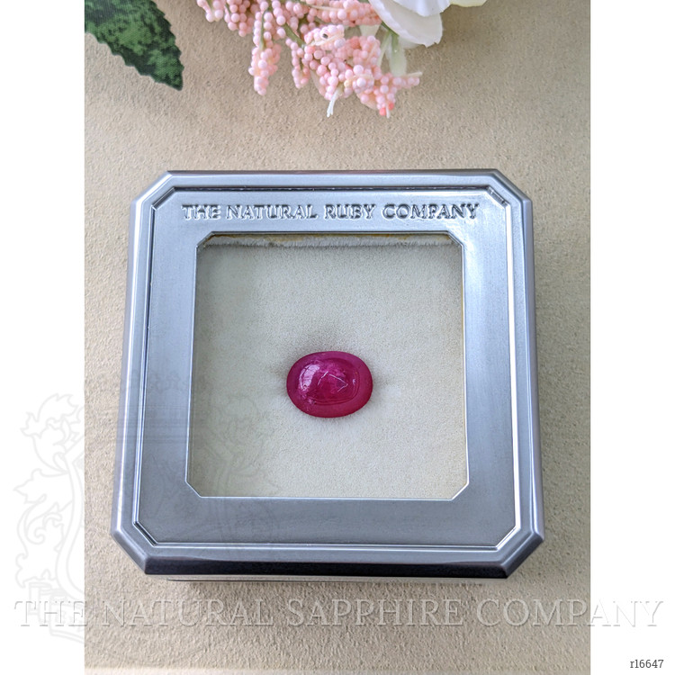 11.28 Ct. Pinkish Red Cabochon Ruby from Mozambique