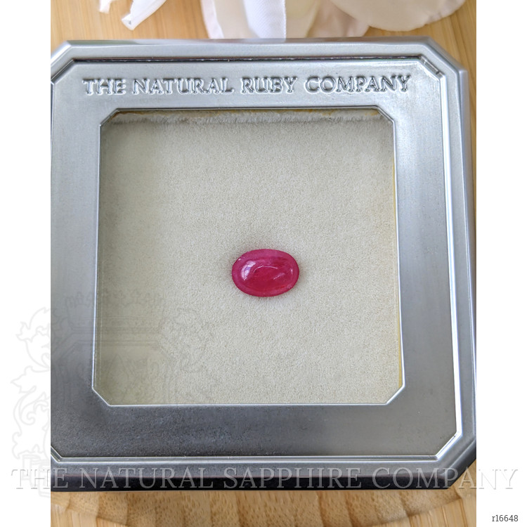 3.07 Ct. Purplish Red Cabochon Ruby from Tanzania