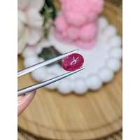 3.07 Ct. Purplish Red Cabochon Ruby from Tanzania Life Style