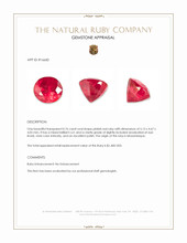 0.76 Ct. Pinkish Red Ruby from Mozambique Appraisal