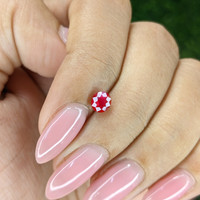 0.76 Ct. Pinkish Red Ruby from Mozambique Life Style