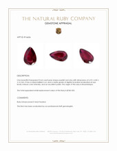 0.64 Ct. Purplish Red Ruby from Mozambique Appraisal