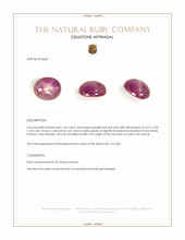 1.24 Ct. Purplish Red Star Ruby from Ceylon (Sri Lanka) Appraisal