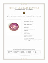 1.24 Ct. Purplish Red Star Ruby from Ceylon (Sri Lanka) Scan Report