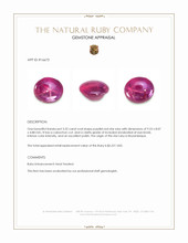 3.32 Ct. Purplish Red Star Ruby from Mozambique Appraisal