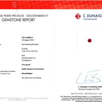 2.13 Ct. Pinkish Red Ruby from Mozambique Scan Report