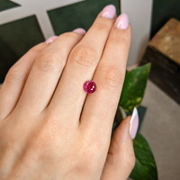 2.13 Ct. Pinkish Red Ruby from Mozambique Life Style