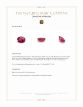 4.26 Ct. Pinkish Red Ruby from Madagascar Appraisal