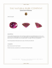 0.64 Ct. Purplish Red Ruby from Madagascar Appraisal