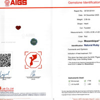 2.06 Ct. Ruby from Mozambique Scan Report