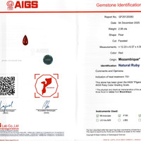 2.95 Ct. Ruby from Mozambique Scan Report
