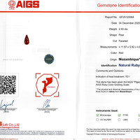 2.40 Ct. Ruby from Mozambique Scan Report