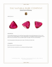 2.18 Ct. Pinkish Red Ruby from Mozambique Appraisal