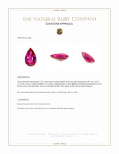 1.03 Ct. Pinkish Red Ruby from Mozambique Appraisal