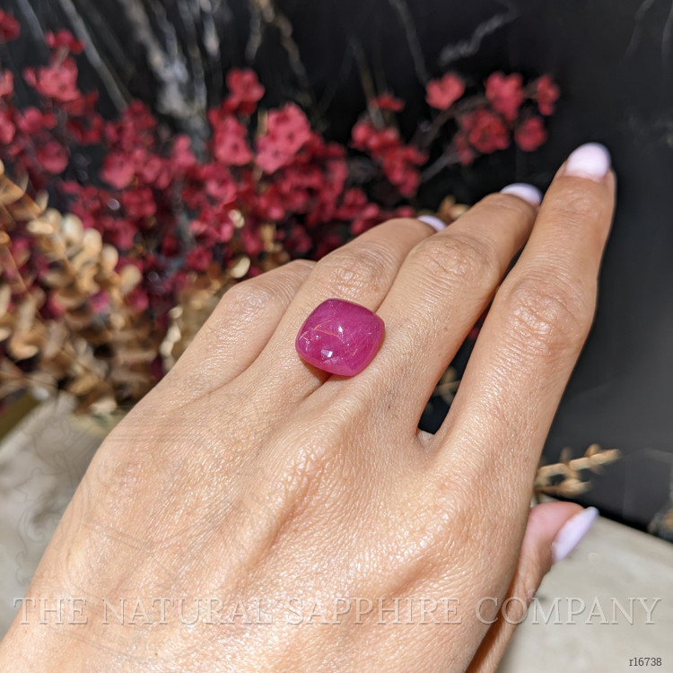 18.57 Ct. Purplish Red Cabochon Ruby from Ceylon (Sri Lanka)