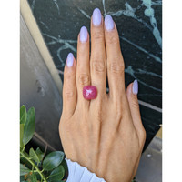 18.57 Ct. Purplish Red Cabochon Ruby from Ceylon (Sri Lanka) Life Style