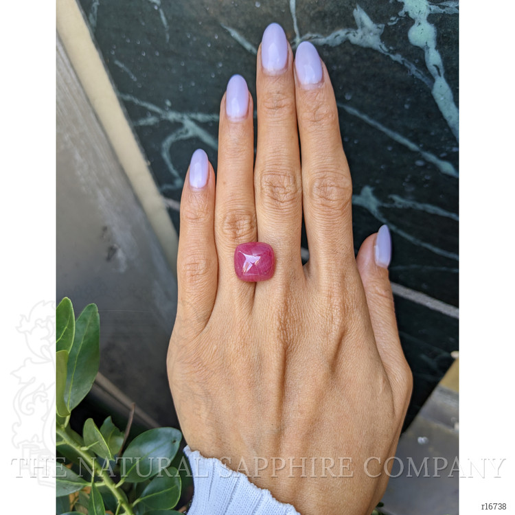 18.57 Ct. Purplish Red Cabochon Ruby from Ceylon (Sri Lanka)