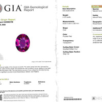 2.05 Ct. Purplish Red Ruby from Mozambique Scan Report