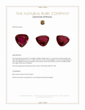 4.12 Ct. Purplish Red Ruby from Thailand Appraisal