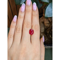 3.90 Ct. Pinkish Red Ruby from Mozambique Life Style
