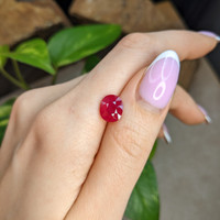 3.62 Ct. Pinkish Red Ruby from Mozambique Life Style