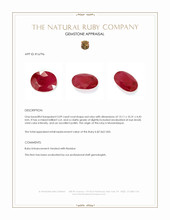 5.09 Ct. Ruby from Mozambique Appraisal