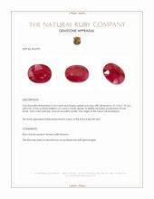 5.63 Ct. Pinkish Red Ruby from Mozambique Appraisal