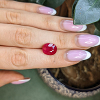 4.32 Ct. Pinkish Red Ruby from Mozambique Life Style