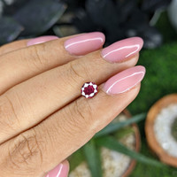 0.78 Ct. Purplish Red Ruby from Madagascar Life Style