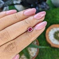 1.04 Ct. Pinkish Red Ruby from Madagascar Life Style