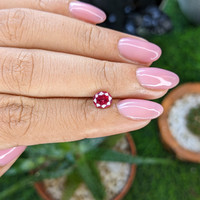 1.04 Ct. Pinkish Red Ruby from Madagascar Life Style