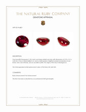 1.00 Ct. Pinkish Red Ruby from Madagascar Appraisal