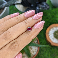 1.00 Ct. Pinkish Red Ruby from Madagascar Life Style