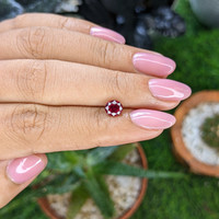1.00 Ct. Pinkish Red Ruby from Madagascar Life Style
